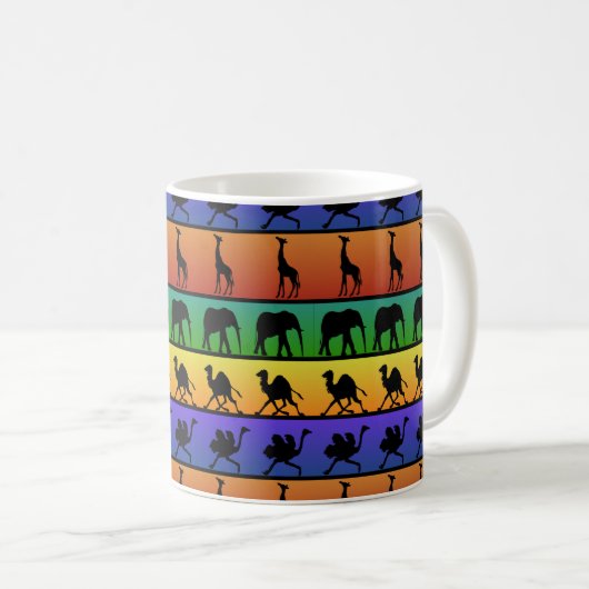 Afrikanisches Tiermuster Kaffeetasse (VorderseiteRechts)