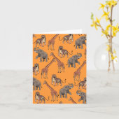 Afrikanisches Tiermuster Karte (Gelbe Blume)