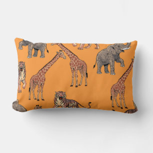 Afrikanisches Tiermuster Lendenkissen