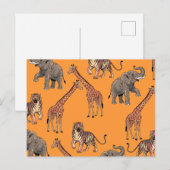 Afrikanisches Tiermuster Postkarte (Vorne/Hinten)