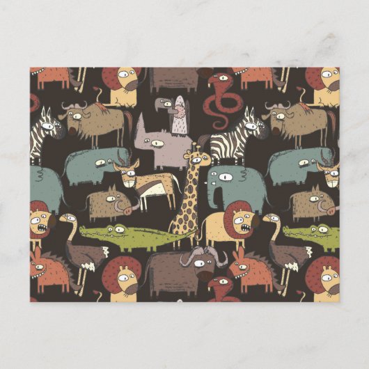 Afrikanisches Tiermuster Postkarte (Vorderseite)