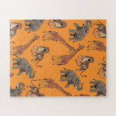 Afrikanisches Tiermuster Puzzle (Horizontal)