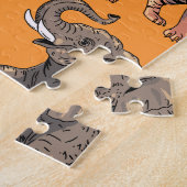 Afrikanisches Tiermuster Puzzle (Seite)