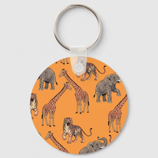 Afrikanisches Tiermuster Schlüsselanhänger (Vorderseite)