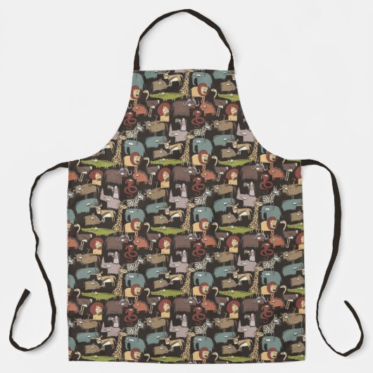 Afrikanisches Tiermuster Schürze (Vorderseite)