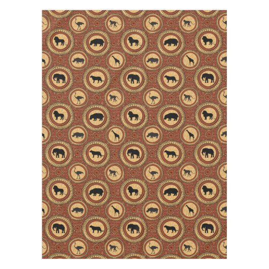 Afrikanisches Tiermuster Tischdecke (Vorderseite)