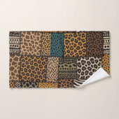 Afrikanisches Tierprint-Patchwork-Design-Handtüche Badhandtuch Set (Handtuch)