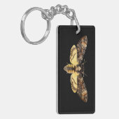 Afrikanisches Todeskopfschmetterlingsinsekt Achero Schlüsselanhänger (Vorderseite links)