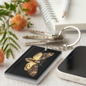 Afrikanisches Todeskopfschmetterlingsinsekt Achero Schlüsselanhänger (Vorderseite rechts)