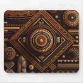 Afrikanisches traditionelles Muster. Ethnisches Af Mousepad (Vorne)