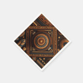 Afrikanisches traditionelles Muster. Ethnisches Af Serviette (Ecke)