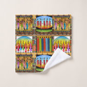 Afrikanisches Tribal-Handtuch-Set Badhandtuch Set (Waschlappen)