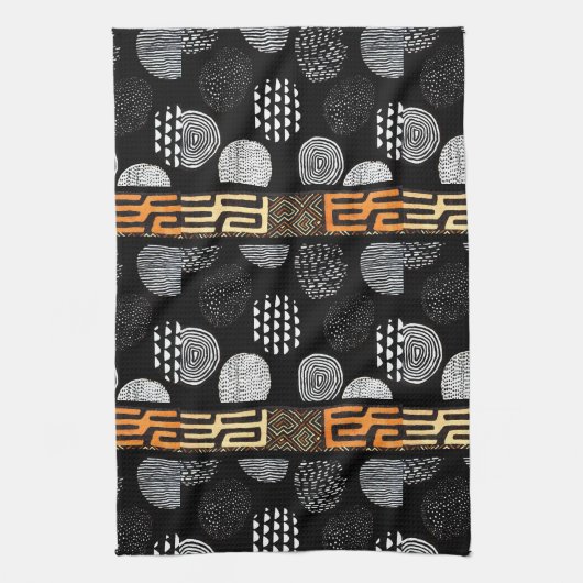 Afrikanisches Tribal-Mud-Stoffmuster Handtuch (Vertikal)