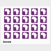 Afrikanisches Violet Audacious Africa Quadratischer Aufkleber (Blatt)