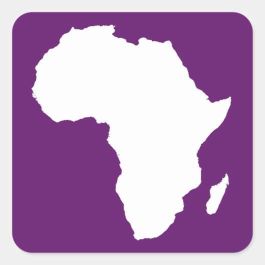 Afrikanisches Violet Audacious Africa Quadratischer Aufkleber (Vorderseite)