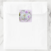 Afrikanisches Violet Blossom Quadratischer Aufkleber (Tasche)