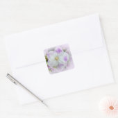 Afrikanisches Violet Blossom Quadratischer Aufkleber (Umschlag)