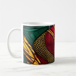 Afrikanisches Wax-Motiv - Farbexplosion Kaffeetasse