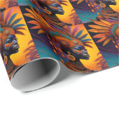 Afrikanisches Wrapping-Papier Geschenkpapier (Rolleneckpunkt)