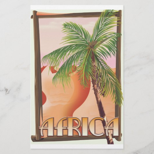 Afrikanisches Wüstenreiseplakat Briefpapier (Vorderseite)