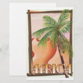 Afrikanisches Wüstenreiseplakat Briefpapier (Vorne/Hinten)