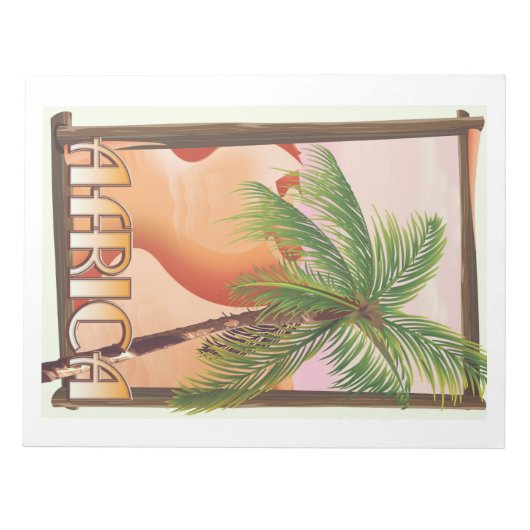 Afrikanisches Wüstenreiseplakat Notizblock (Vorderseite)