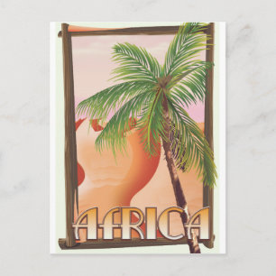 Afrikanisches Wüstenreiseplakat Postkarte