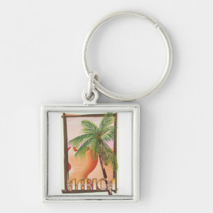 Afrikanisches Wüstenreiseplakat Schlüsselanhänger