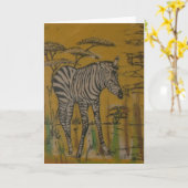 Afrikanisches Zebra Print-Produkt Karte (Gelbe Blume)