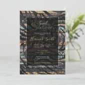 Afrikanisches Zebra-Streifenmuster Einladung (Stehend Vorderseite)