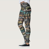 Afrikanisches Zebra-Streifenmuster Leggings (Links)