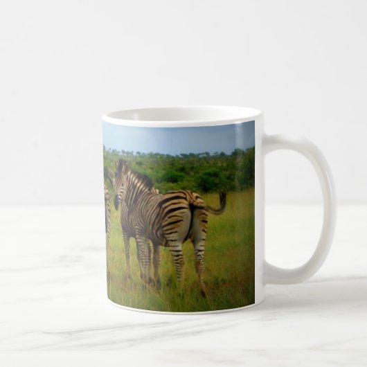 Afrikanisches Zebras in einer natürlichen Umgebung Kaffeetasse (Rechts)