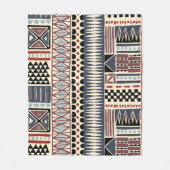 Afrikanisches Zickzack Muster Fleecedecke (Vorderseite)