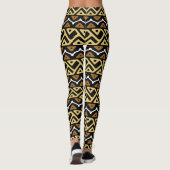 Afrikanisches Zickzack-Muster Leggings (Rückseite)