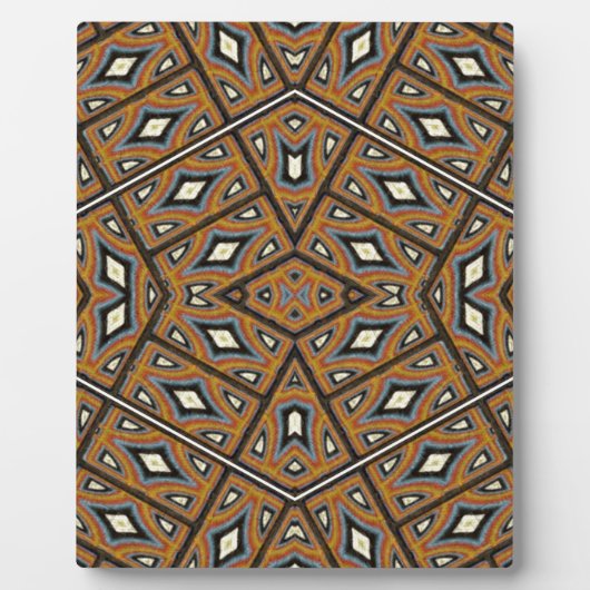 Afrikanisches Ziegelstein-Kaleidoskop Fotoplatte (Vorderseite)