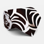 Afrikanisches Zierbild Fein Schwarz-weißes Muster Krawatte (Gerollt)