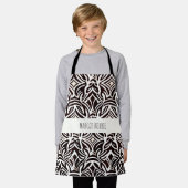 Afrikanisches Zierbild Fein Schwarz-weißes Muster Schürze (Getragen)