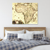 AfrikaPanoramakarte Afrika 2 Leinwanddruck (Insitu (Schlafzimmer))