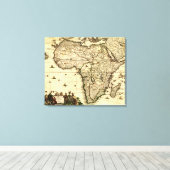 AfrikaPanoramakarte Afrika 2 Leinwanddruck (Insitu (Holzboden))