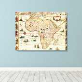 AfrikaPanoramakarte Afrika Leinwanddruck (Insitu (Holzboden))