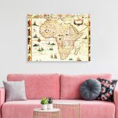 AfrikaPanoramakarte Afrika Leinwanddruck (Insitu (Wohnzimmer))