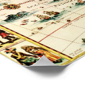 AfrikaPanoramakarte Afrika Poster (Ecke)