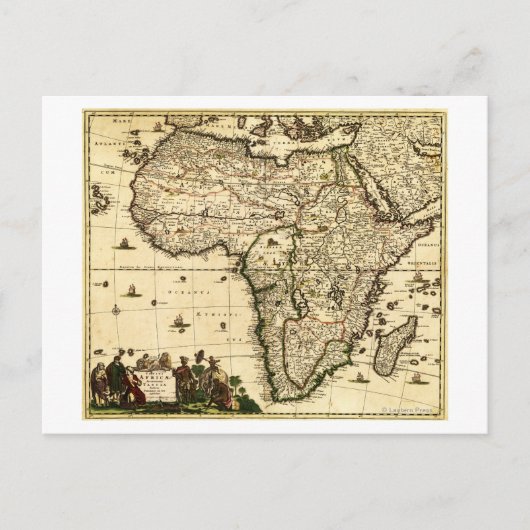 AfrikaPanoramakarte Afrika Postkarte (Vorderseite)