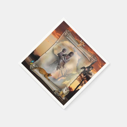 Afrikas Äußerungen Serviette (Ecke)