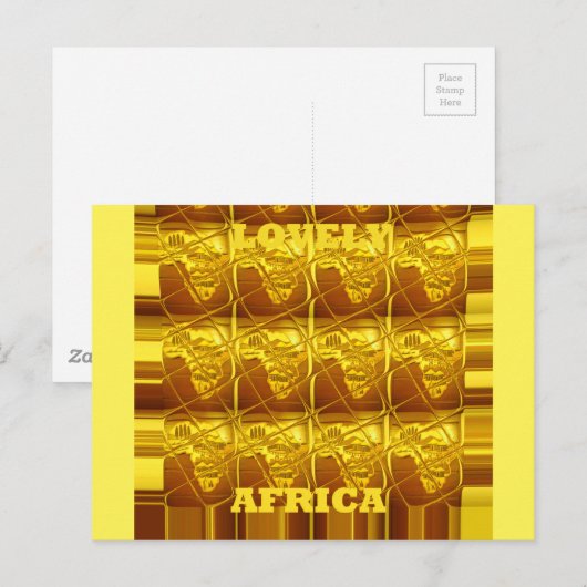 Afrikas goldenes Versprechen Postkarte (Vorne/Hinten)