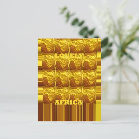 Afrikas goldenes Versprechen Postkarte (Stehend Vorderseite)