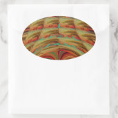 AfrikaTradition Hakuna Matata Berg Ethnischer Moti Ovaler Aufkleber (Tasche)