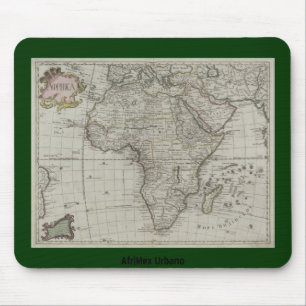 AfriMex Urbano alte afrikanische Karte Mousepad