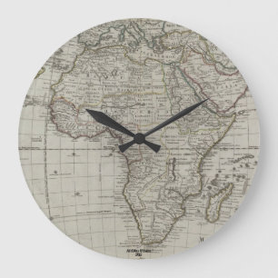 Afrimex Urbano Old Afircan Map Clock Große Wanduhr