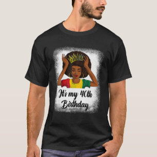 Afro 40. Geburtstag Shirts für Frauen Schwarz Gebu